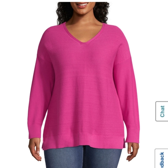 boutique plus Sweaters - Boutique plus Malibu pink sweater top